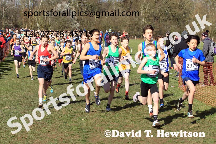 Boys Under-13s 2022 CAU Inter Counties Cross Country, Prestwold Hall, Loughborough.  Photo: David T. Hewitson/Sports for All Pics